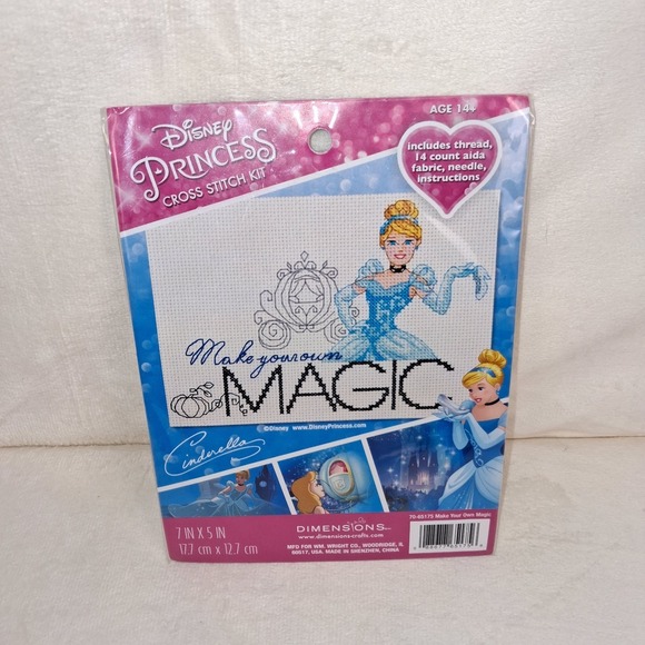 Dimensions Other - Dimensions Cross Stitch Kit Disney Princess Cinderella Make Your Own Magic